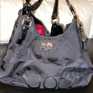 COACH Signature logo purse